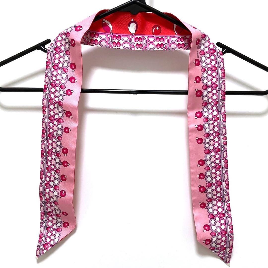 エルメス ツイリー スカーフ マハラジャの装身具 ローズ モーヴ レッド シルクtarukos全商品一覧