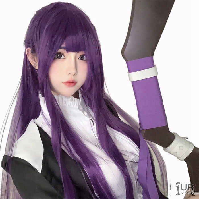 ハロウィン コスプレ コスチューム ウィッグ ロング パープル