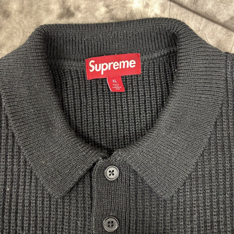 Supreme/シュプリーム【23AW】Small Box Logo Polo Sweater/スモールボックスロゴ ポロ ニット セーター/XL -  メルカリ