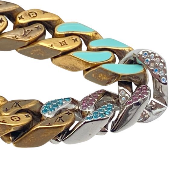 ルイヴィトン 正規品 ブレスレット ○ ルイヴィトン LOUIS VUITTON ブラスレ チェーンリンクス パッチーズ