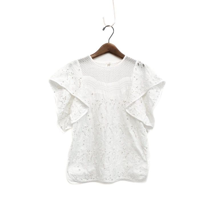 Mame Kurogouchi マメクロゴウチ Floral Cutwork lace Tops カット