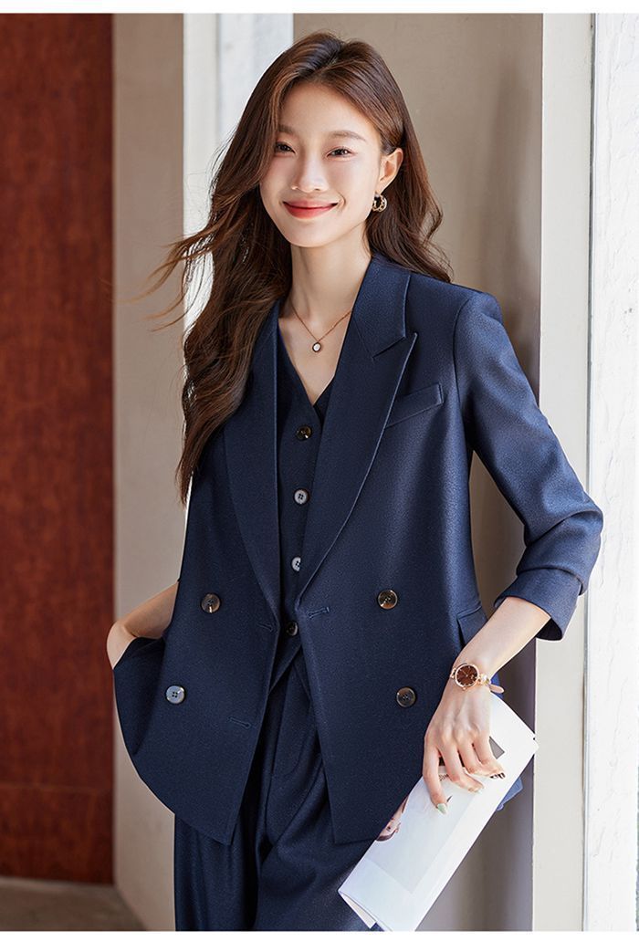 パンツスーツ レディース スーツ 長袖 ジャケット ロングパンツ ゆったり 2点セット シンプル カジュアル おしゃれ 普段着 通勤 OL オフィス 面接 就活 フォーマルスーツ 大人 春 夏 秋 冬 mcnx16 MAAHADDERANG_COM