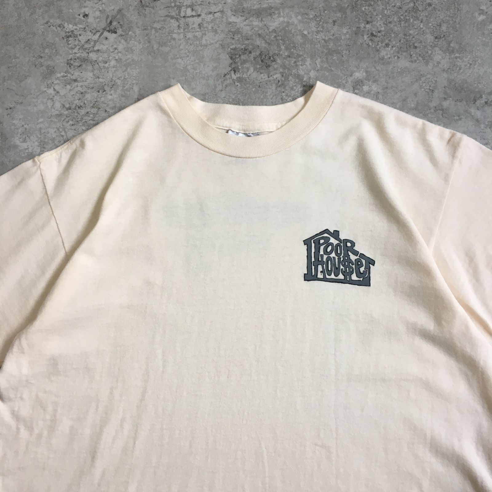 90s USA製 ONEITA Poorhouse Skateboards WINSOR Printed T