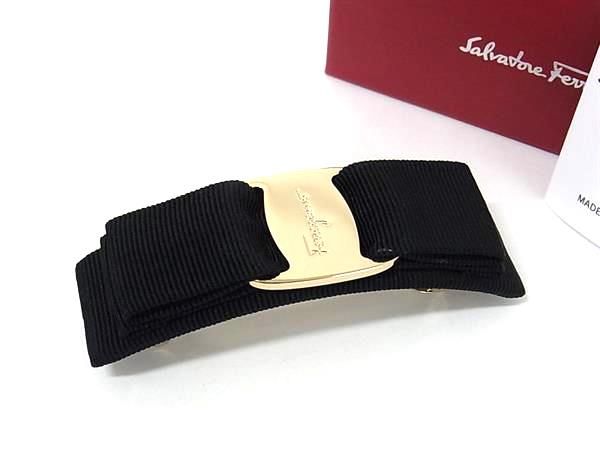 極美品　フェラガモ ヴァラリボン キャンバス バレッタ 国内即発】FERRAGAMO『バレッタ ヴァラ・リボン』送料込