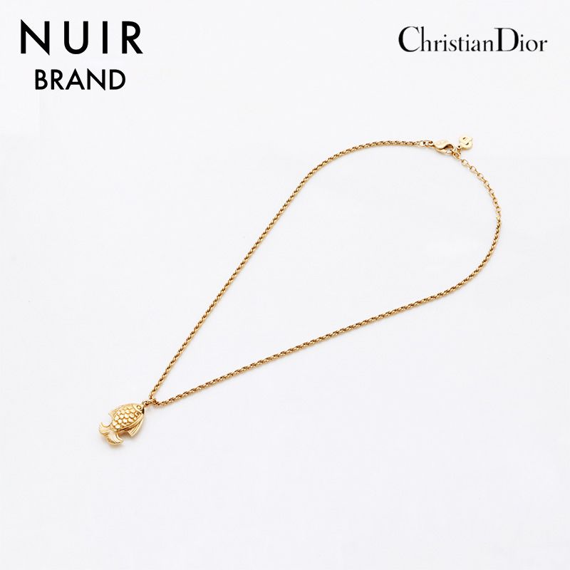 Christian Dior クリスチャンディオール ネックレス ビンテージ 魚 
