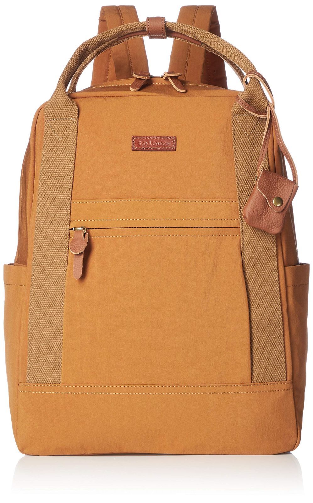 Color キャメル トーラ リュック リンクルナイロンB カウレザー キャメル