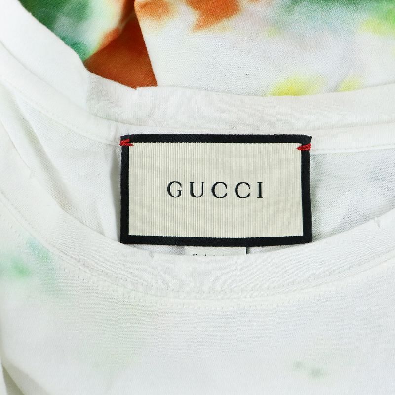 GUCCI グッチ ポロシャツ シェリーライン 半袖 GGロゴ 刺繍 M 白