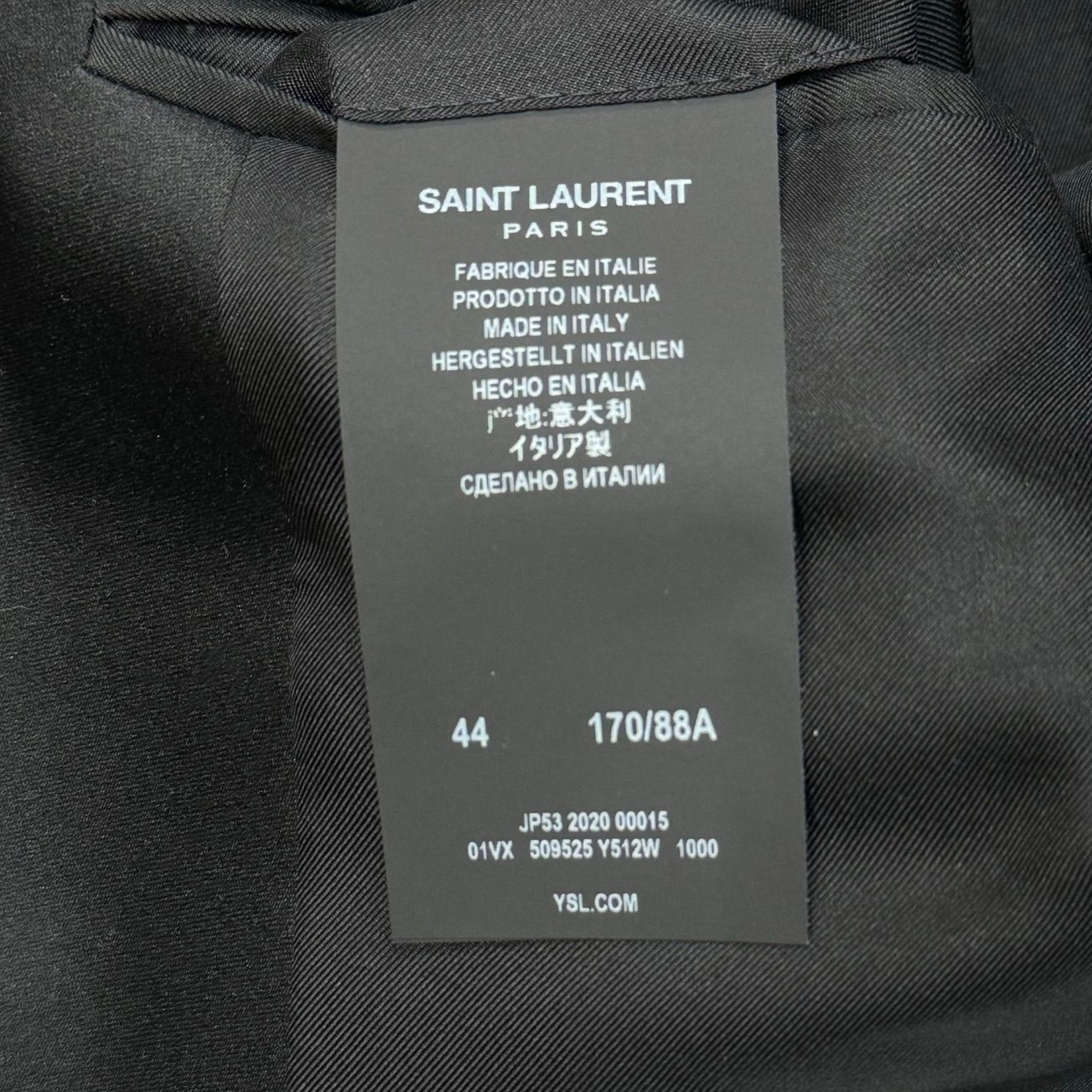 国内正規 SAINT LAURENT PARIS サンローランパリ サテンラペル
