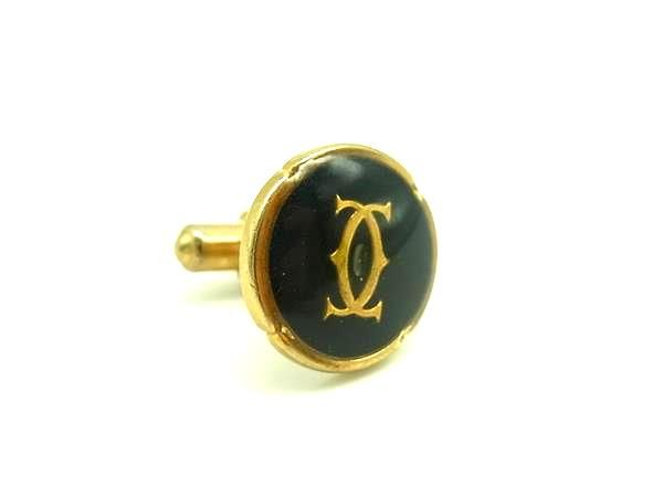 ■美品■ Cartier カルティエ ヴィンテージ 片方のみ カフスボタン カフリンクス アクセサリー 紳士 ディープグリーン系 DJ4215