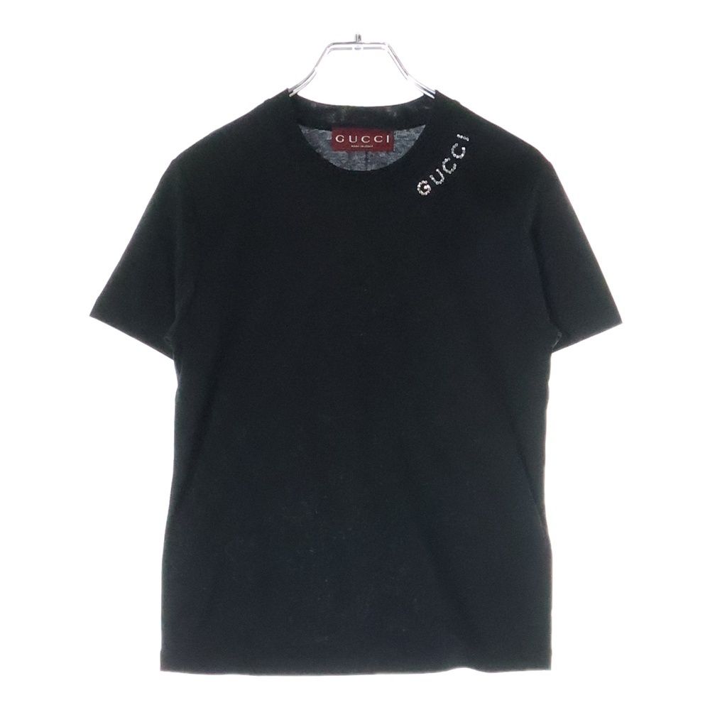 GUCCI (グッチ) 24AW クリスタル付き ロゴ コットンジャージー T