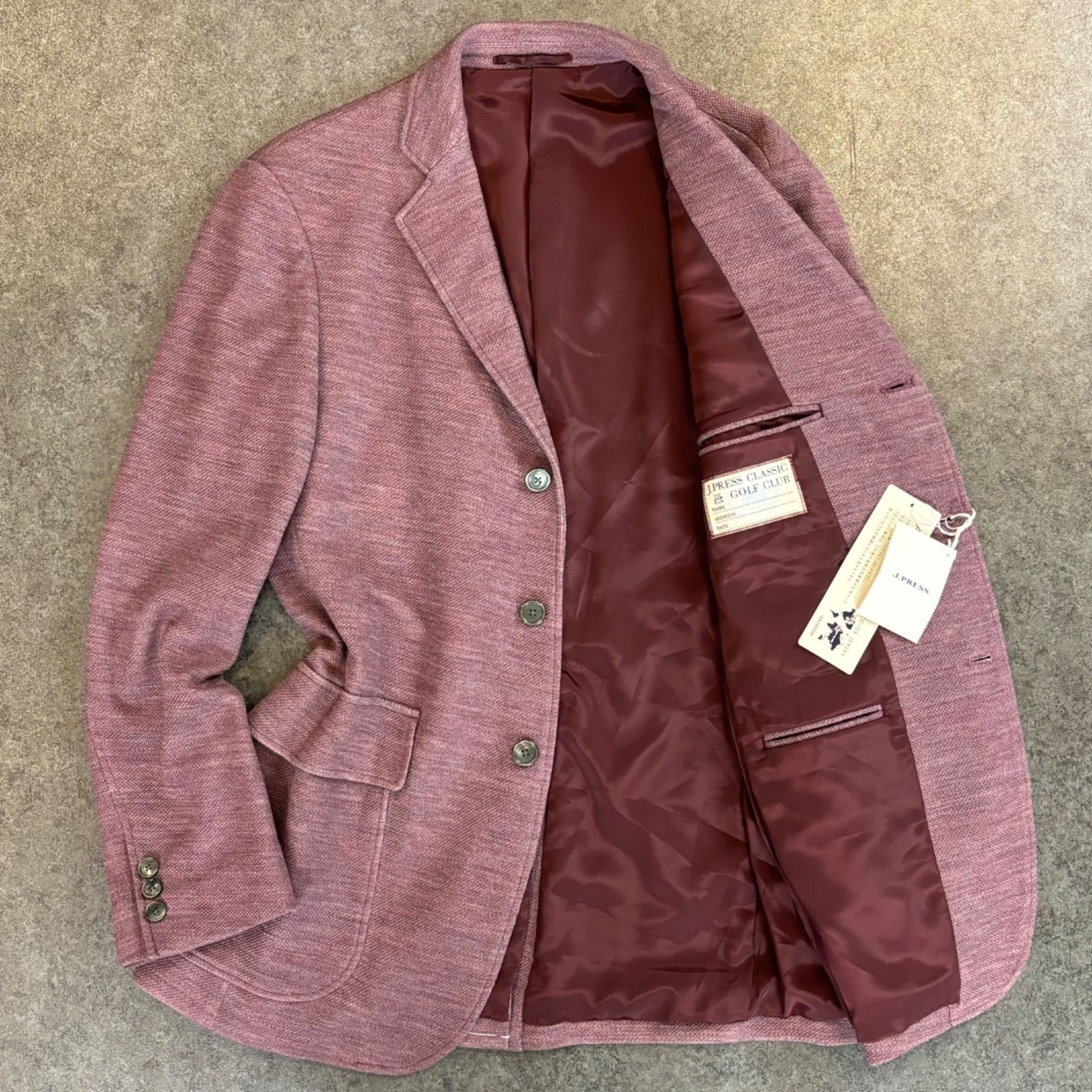 J.PRESS CLASSIC GOLF CLUB Tailored Jacket Purple 新品未使用 ジェイプレス クラシックゴルフクラブ  テーラードジャケット ブレザー シングル パープル ストレッチ 紫 L - メルカリ