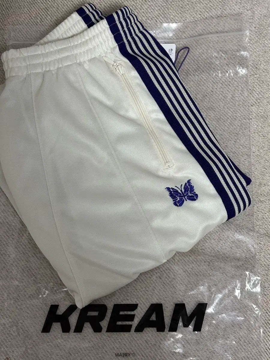  S ニードルズ HD トラック パンツ 白 パープル Needles track ジョガーパンツ スウェットパンツ パンツ