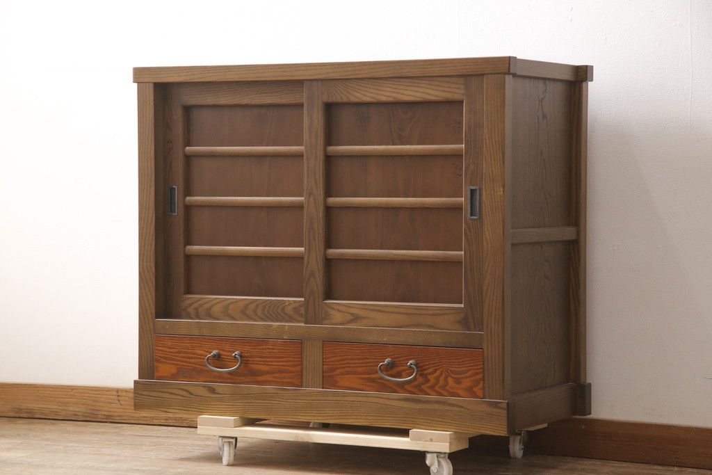 ☆事前問合せ必須☆ 三尺水屋箪笥サイドボード 中古 タモ材