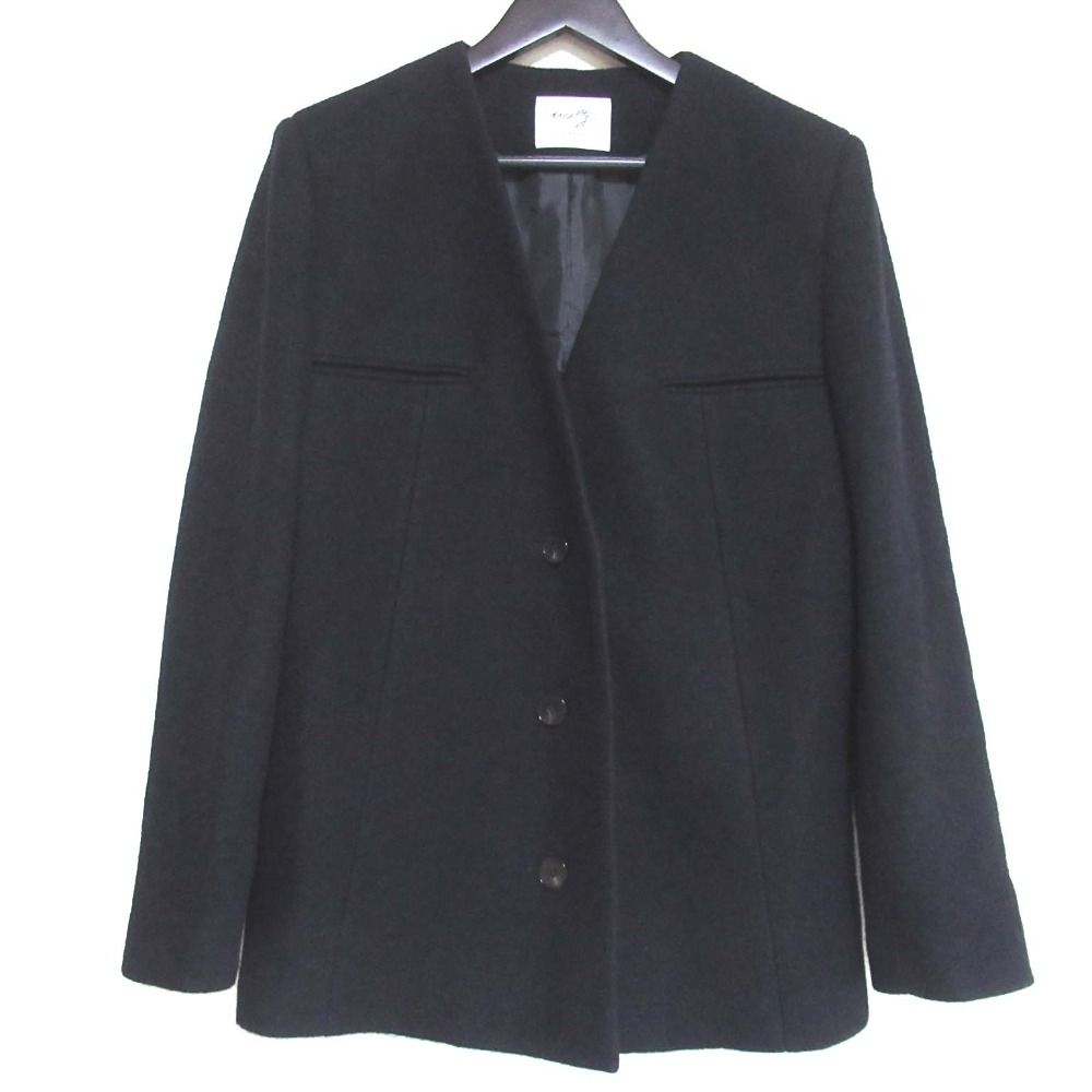 24AW Waltz ワルツ AKIRANAKA アキラナカ ウール ノー ジャケット WW2429-NV 1サイズ ブラック レディース 古着