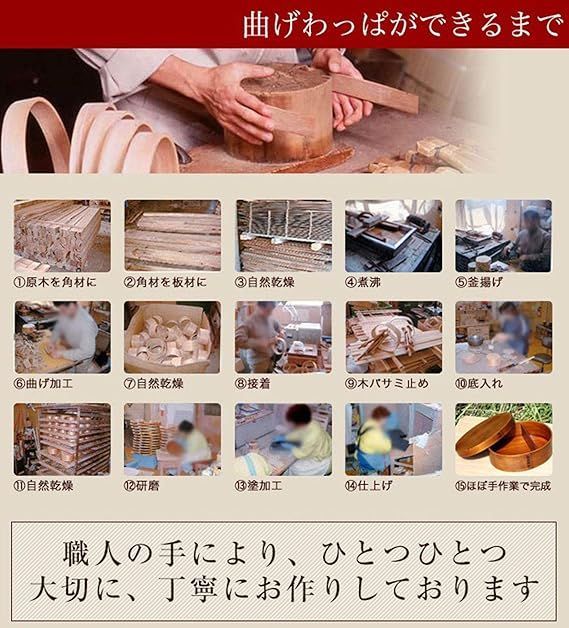 ランチボックス 天然漆塗り