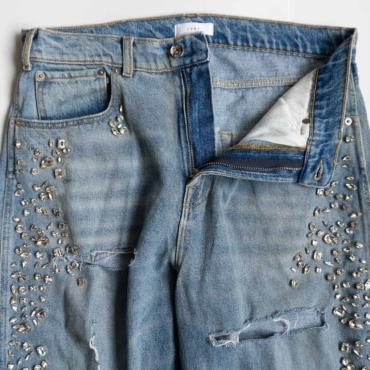 デニム・ジーパン 1989 STUDIO Jeans Straight Denim Jeans With Tape Details – 1989 STUDIO