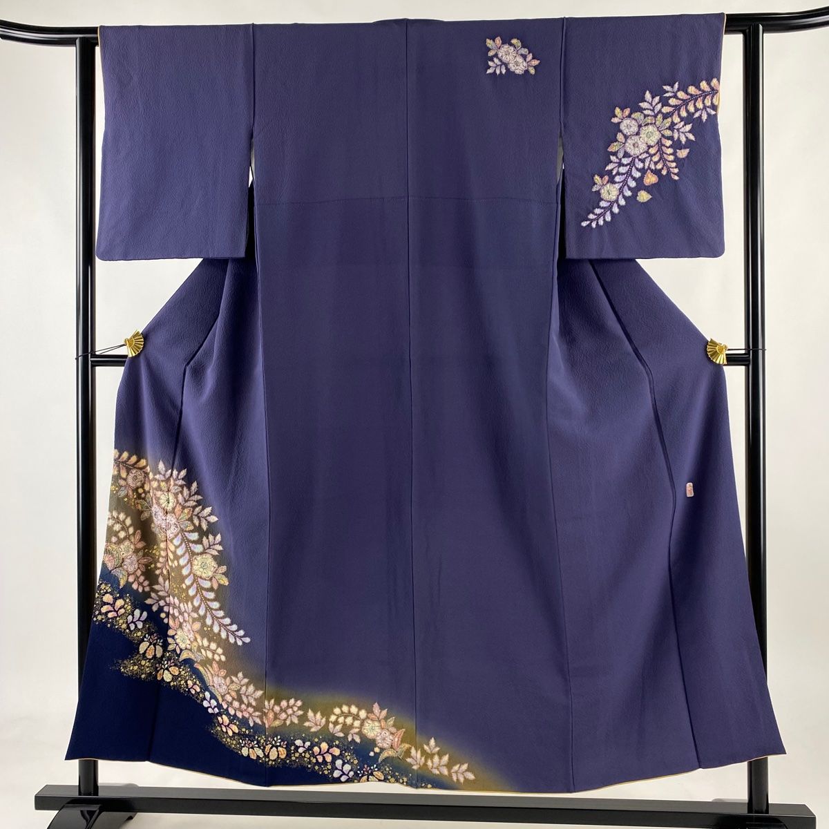 付下げ 身丈154cm 裄丈61.5cm S 袷 翠山工房 やまと 辻が花 金彩