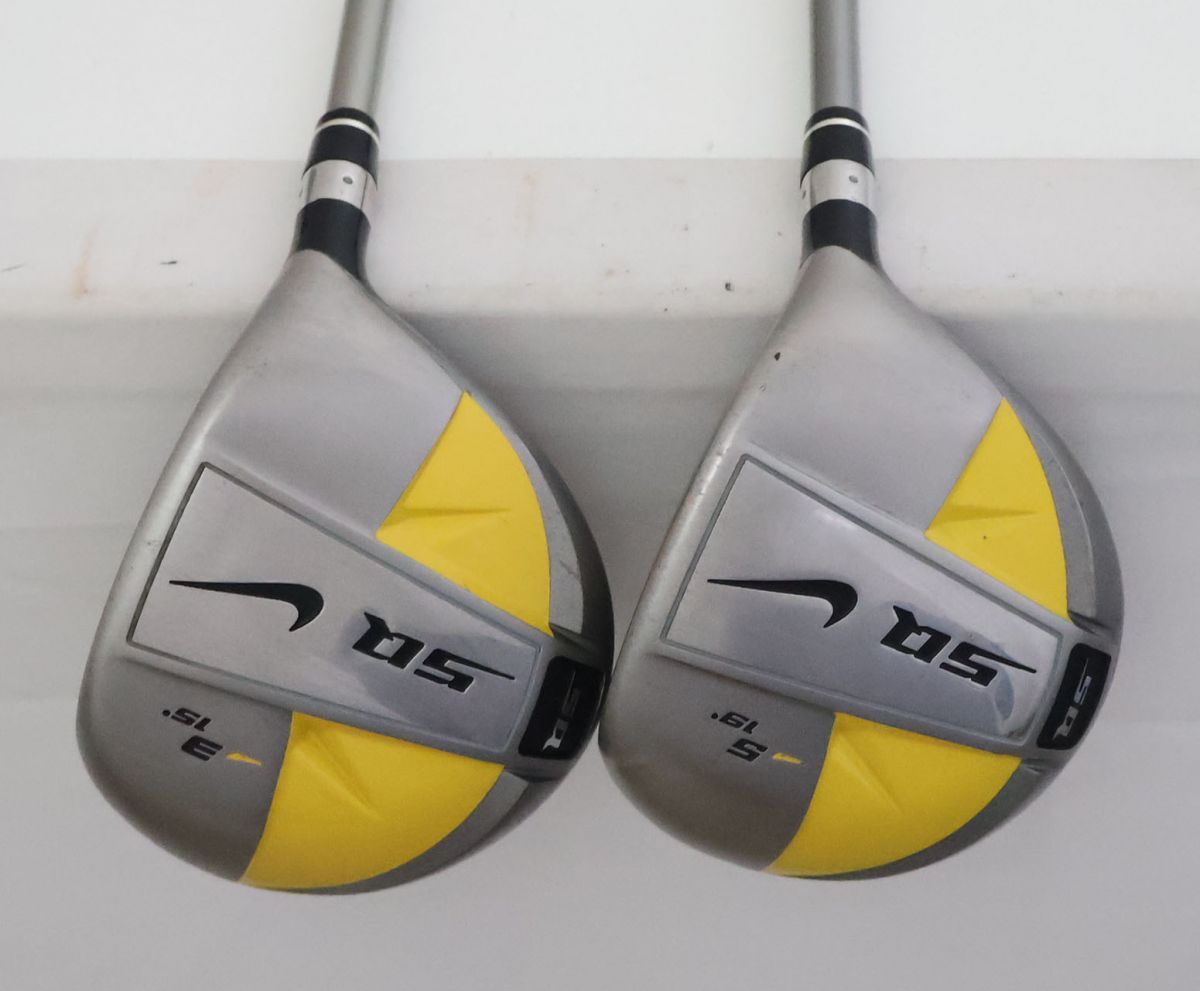 ★1円スタート！ナイキSQ 3番5番FW　(TourAD/N65/S) ●3W＆5W　2本セットNIKE★ナイキ　SQ☆サスクワッチ　フェアウェイウッド TOUR AD N65 カーボン　S★日本仕様　(78696