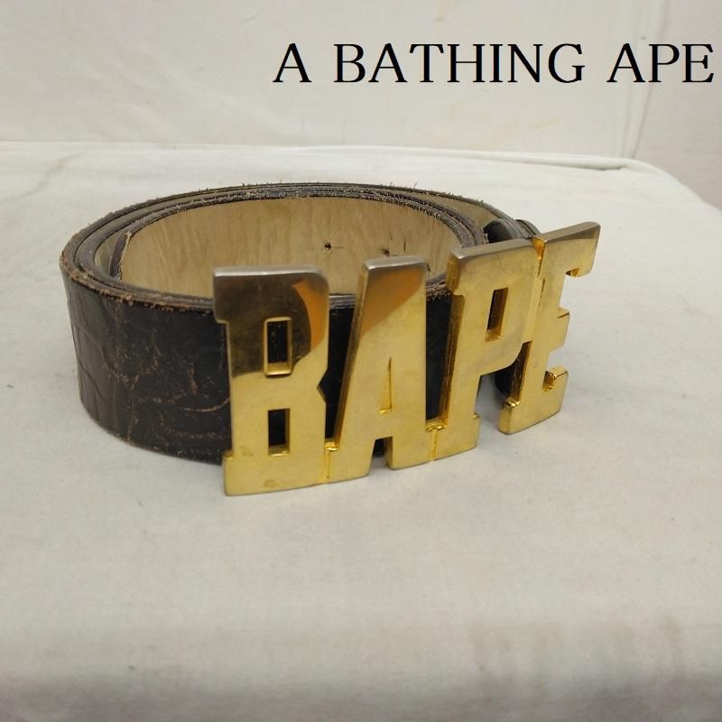 BAPE ベルト バックル COLOR CAMO BAPE LEATHER BELT | bape.com