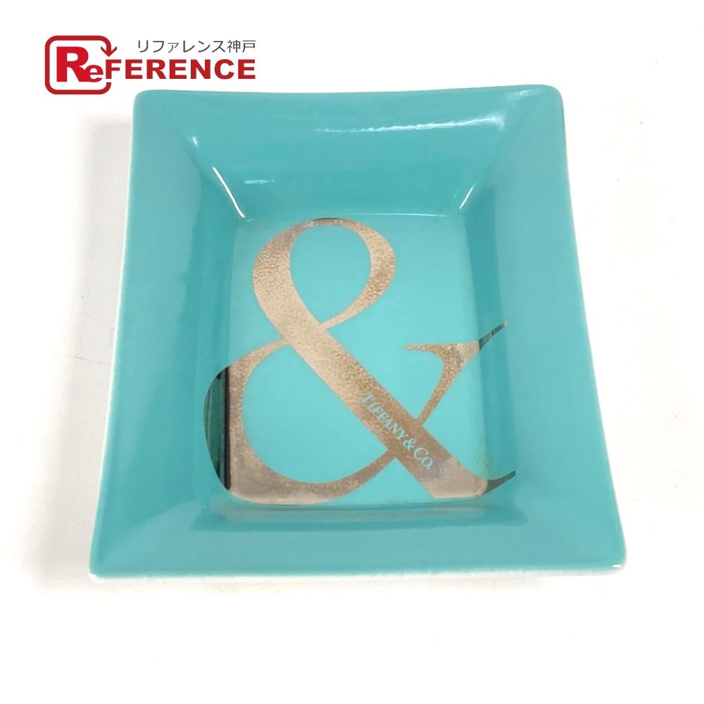 TIFFANY&Co. ティファニー 灰皿 ＆ アンド ロゴ 陶器 ブルー - メルカリ