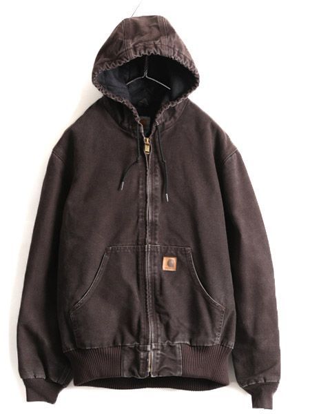 カーハート アクティブ ジャケット CARHARTT ダック パーカー S 茶