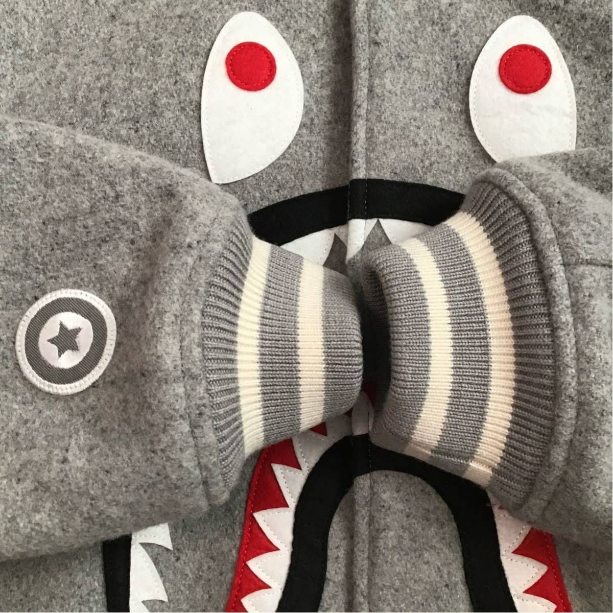 シャーク メルトン スタジャン Lサイズ a bathing ape BAPE shark  