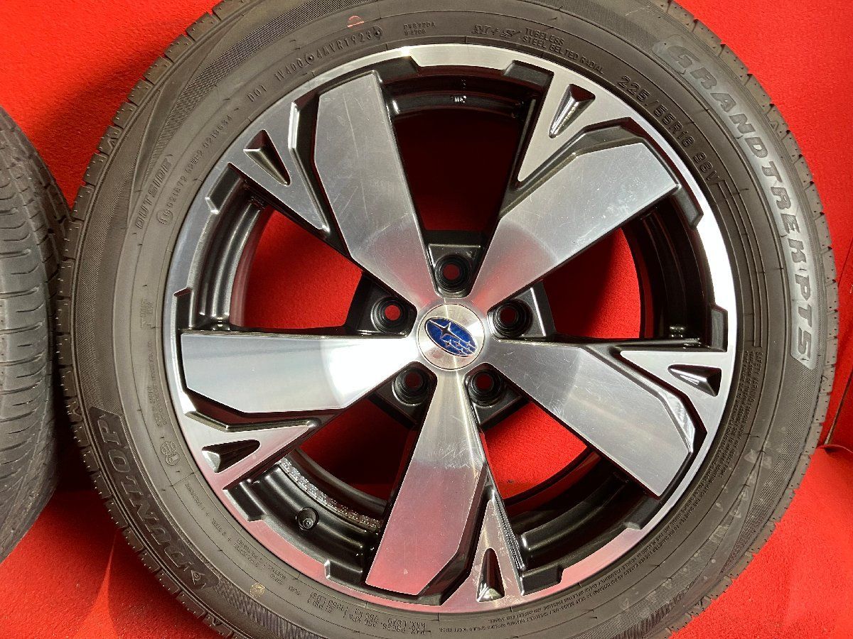 中古サマータイヤホイールセット【 225/55R18 DUNLOP PT5】[スバル フォレスター純正] ４本SET