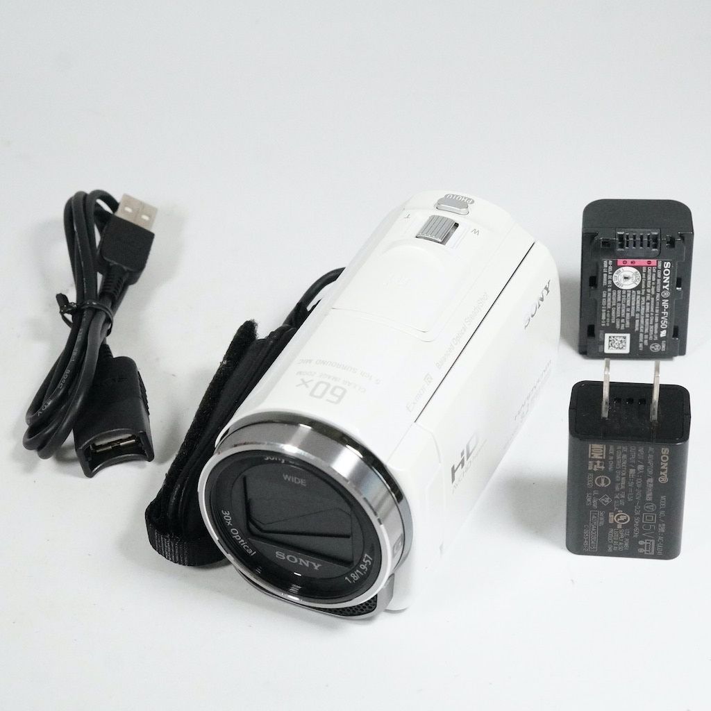 ジャンク品】SONY HDR-CX535 ビデオカメラ ホワイトSONY ソニー セール