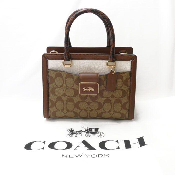 COACH コーチ グレース キャリーオール シグネチャー 2Wayショルダー