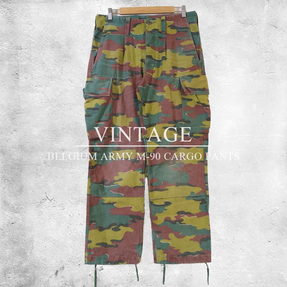 USED ベルギー軍 M-90 ジグソーカモ ダブルニーカーゴパンツ