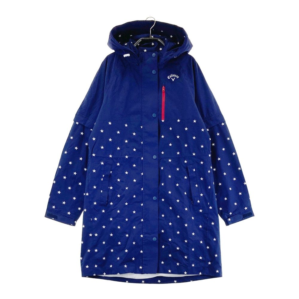 サイズ：M CALLAWAY キャロウェイ 2WAY フード付 レインワンピース 星