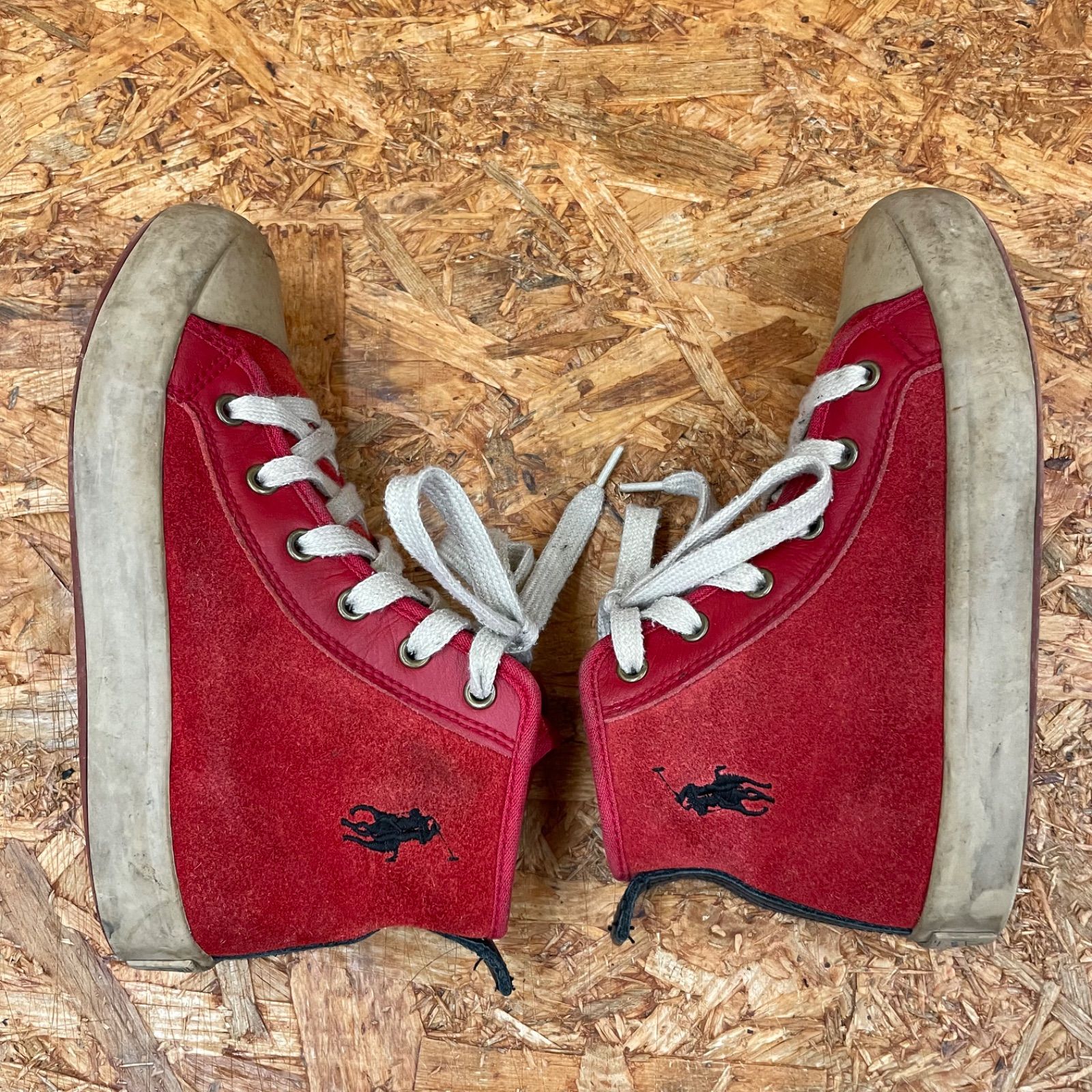 POLO Ralph Lauren ハイカットスニーカー キッズ 18.5cm レッド ポロ 