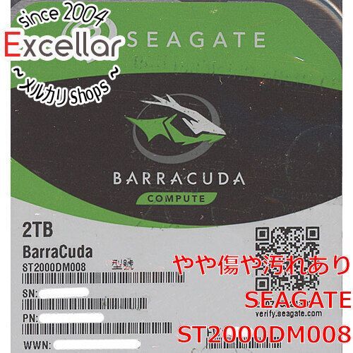 [bn:12] SEAGATE製HDD　ST2000DM008　2TB SATA600 7200　9000～10000時間以内