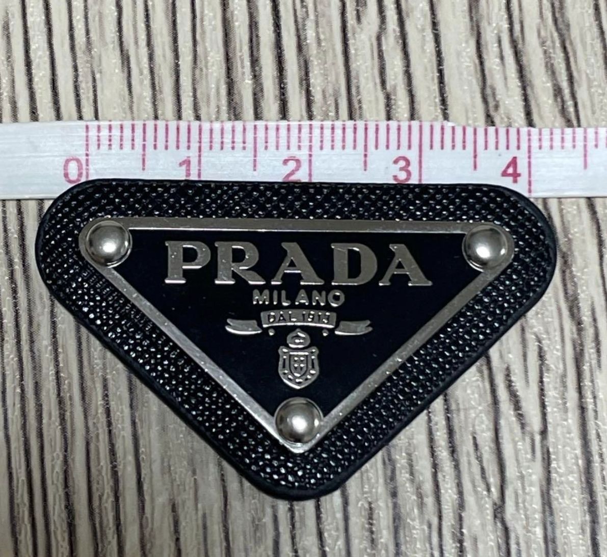 PRADA プラダ ロゴプレート ロゴパーツ ブラック メタル 6枚新品