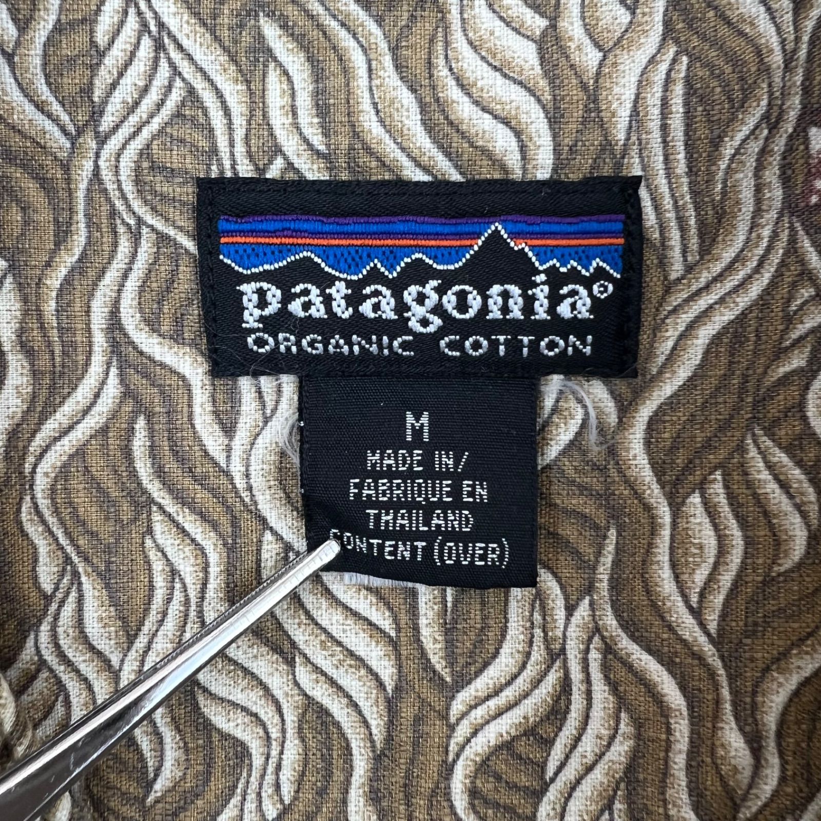Patagonia old 00s 2002 open collar wave trout” Shirts M 53304 