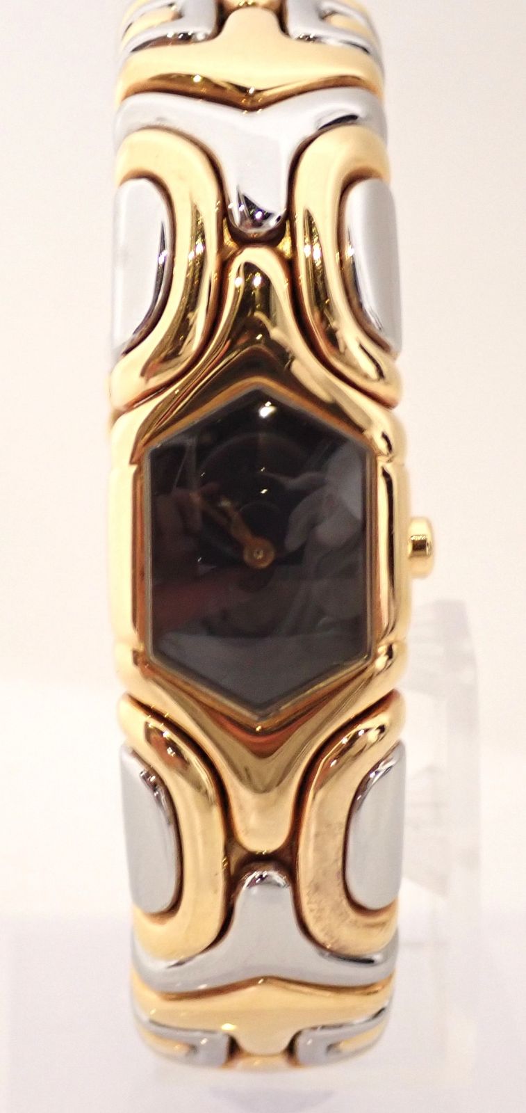 93gほど BVLGARI ブルガリ アルベアーレ BJ02 K18YG コンビ 18金