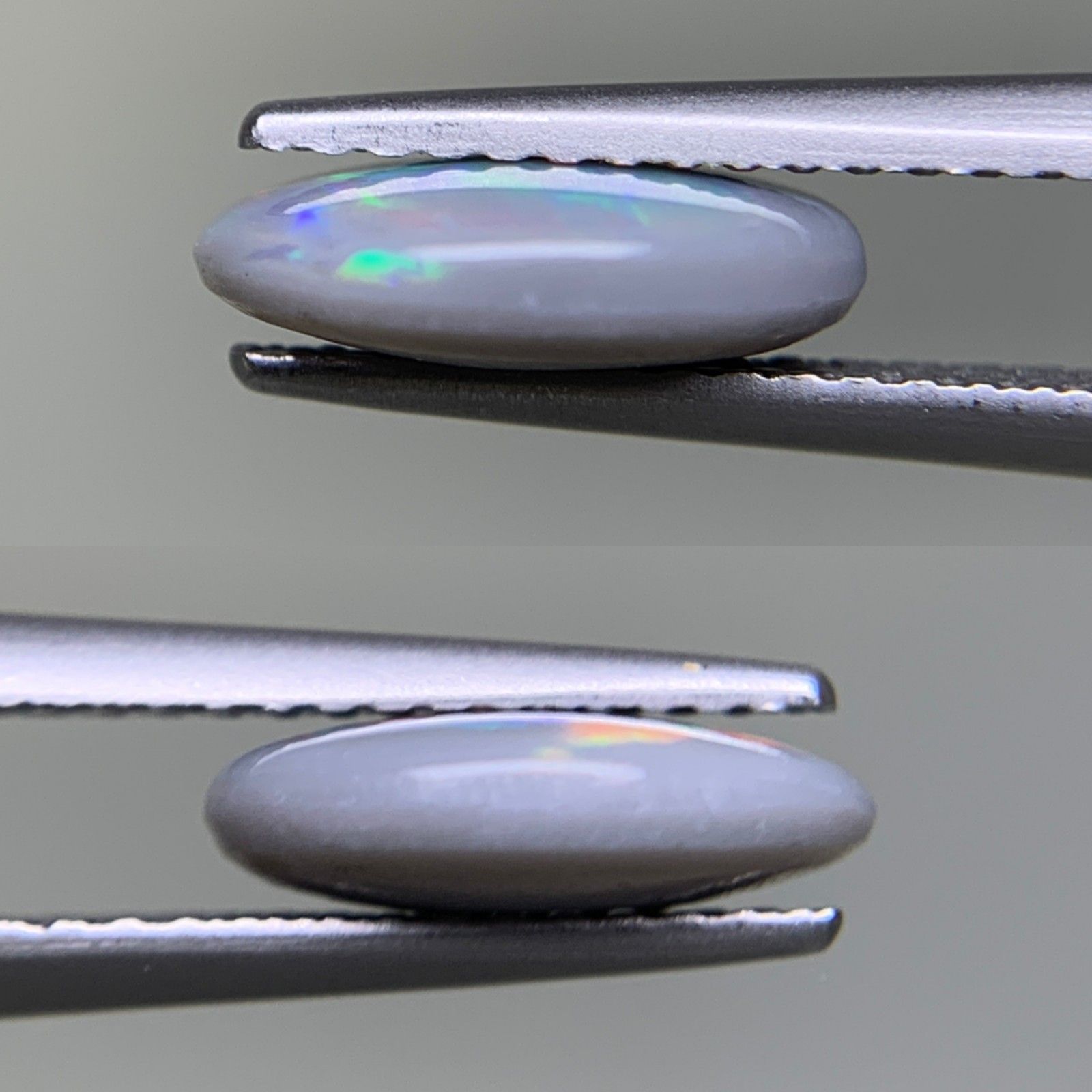 ブラックオパール 天然 1.365ct 中央宝石ソーティング付き 9.9㎜×7.7  