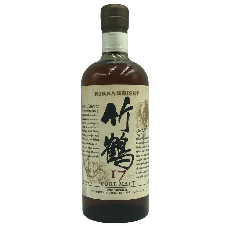 東京都 ◆ニッカ 竹鶴 17年 ピュアモルト 旧ラベル 700ml T4