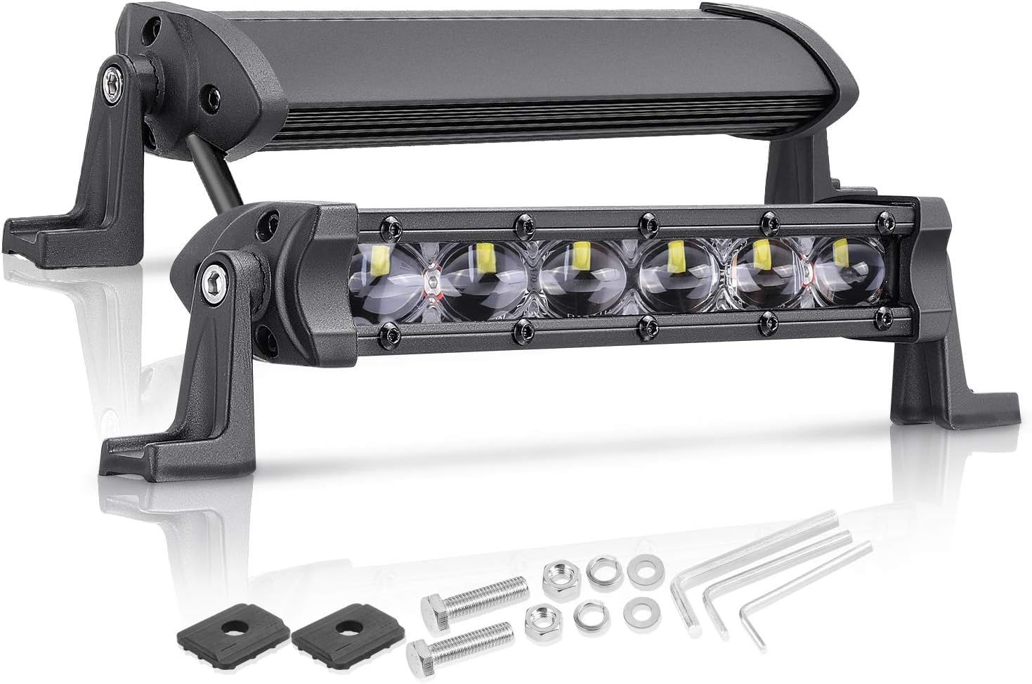 CHELHEAD LED作業灯 7インチ 18W ホワイト IP67防水防塵12V 24V両対応 広角狭角一体 高輝度 頑丈アルミ製 車外補助灯 トラック 農業機械 建設機械用