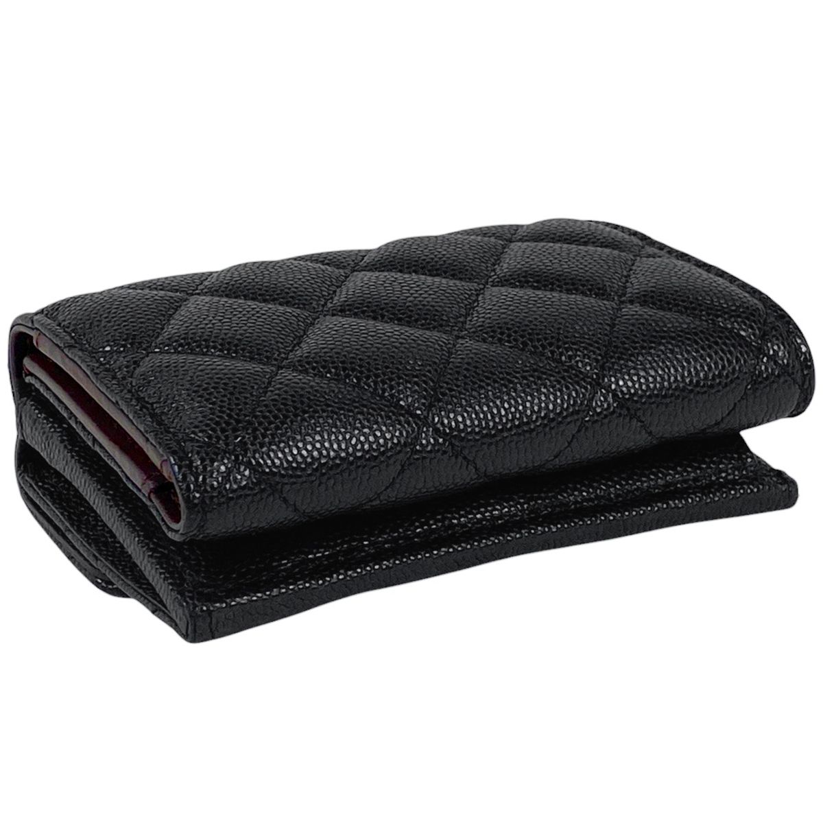 希少 CHANEL 三つ折り 財布 デカココ ヴィンテージ ブラック