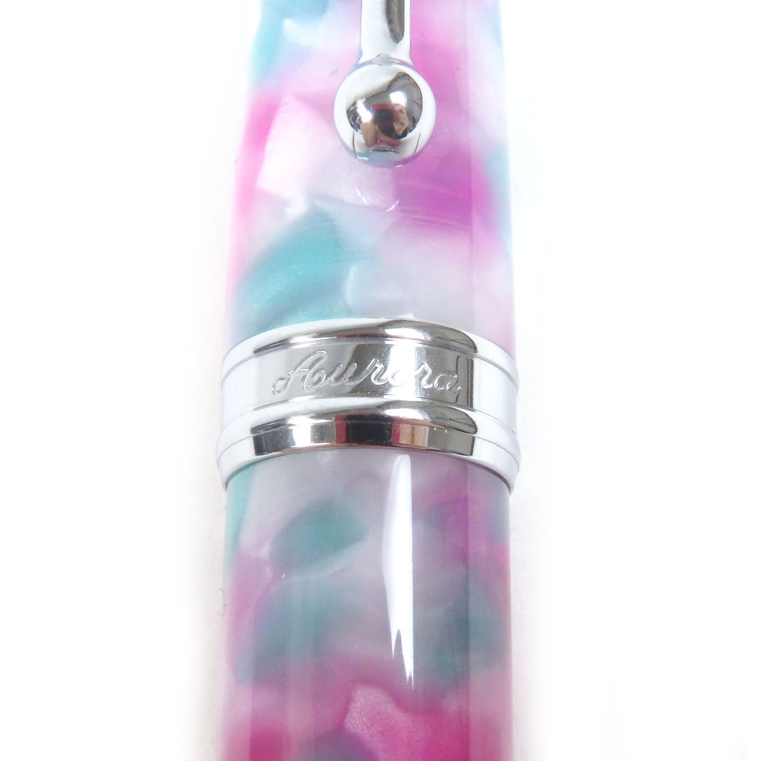 ♥品□AURORA アウロラ ヴィアッジオ セグレート ペン先18K Fニブ MANTOVA マントヴァ 万年筆 ピンク ブルー 箱 ケース付き イタリア製 メンズ 843|888 SKLAD-KIRPICHA_RU