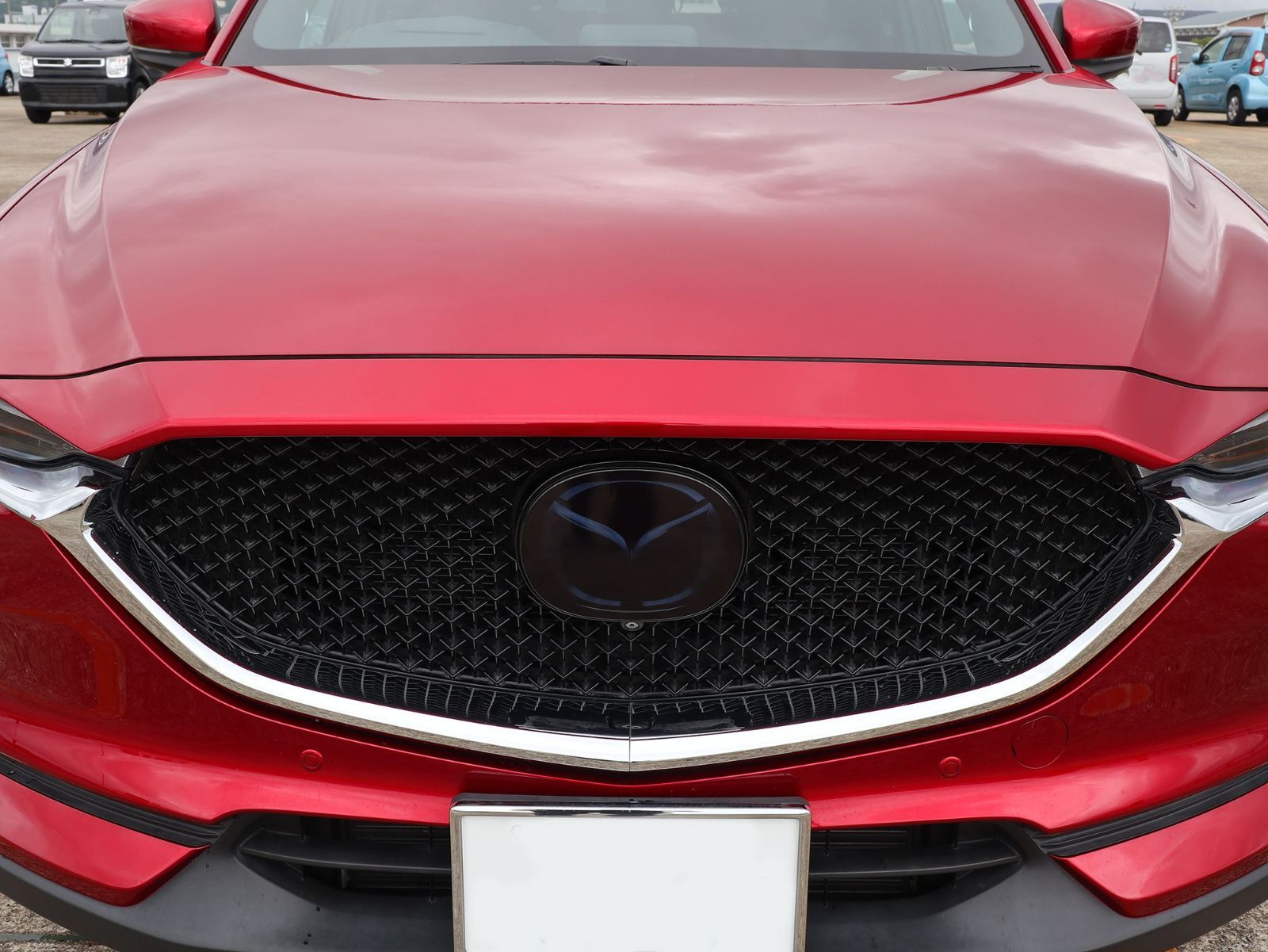 Tint+カット済み CX-5 エンブレム スモークフィルム(スモーク20 