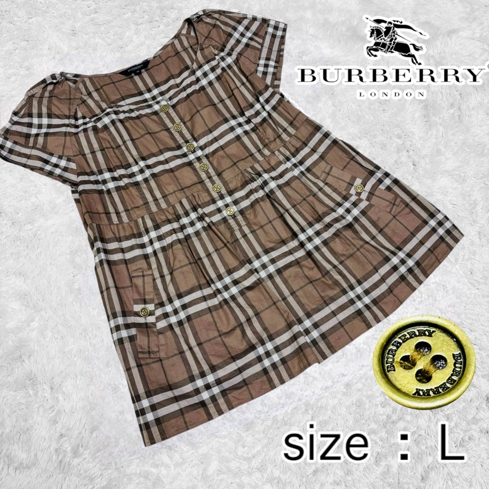 BURBERRY LONDON チュニック 38 シャツブラウス