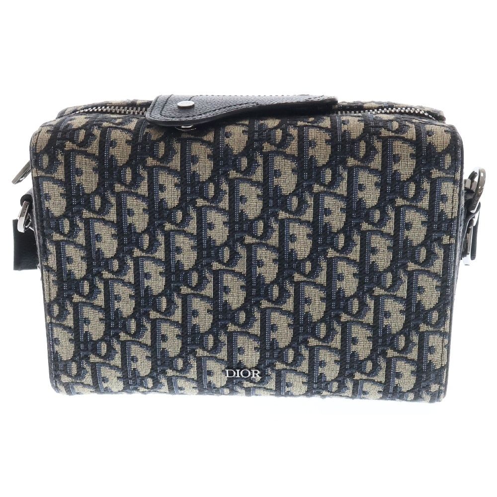 DIOR ディオール Lingot 1ADPO026YKY ランゴ 22 オブリーク柄 ショルダーバッグ ネイビー