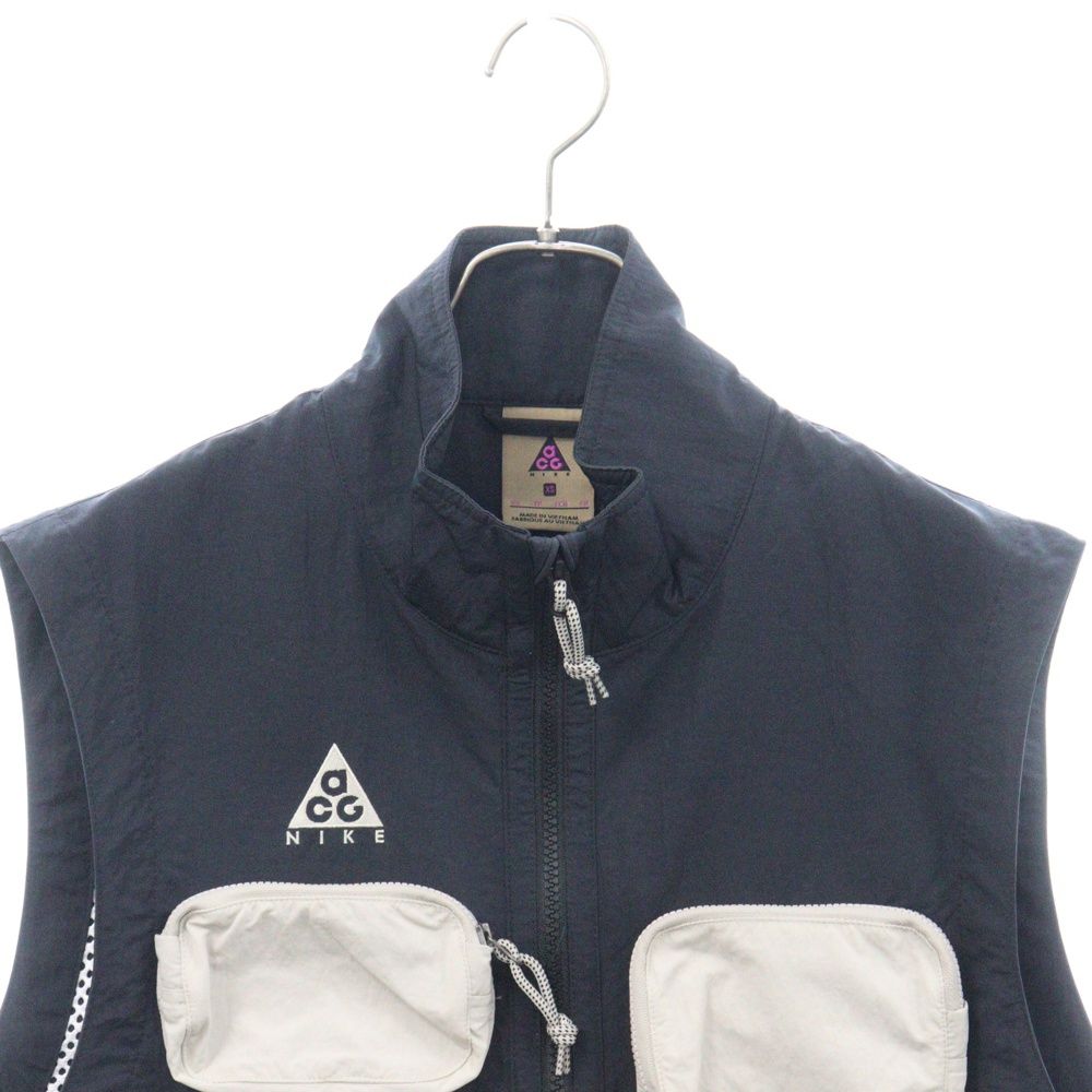NIKE ACG ナイロンベスト カーキ色 5ポケット NIKE AS U ACG BUTTLES VEST VELVET BROWN/SANDDRIFT/SANDDRIFT