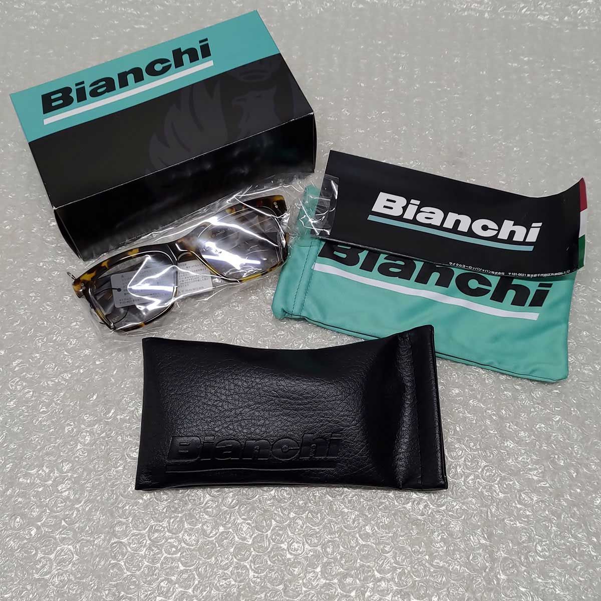 未使用】ビアンキ BIANCHI ハンドメイドサングラス Brown/Grey 調光