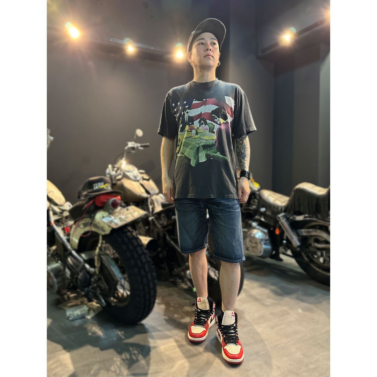 KISS】キッス アルバム「KISS MY ASS」Vintage Tシャツ ブラック 90's
