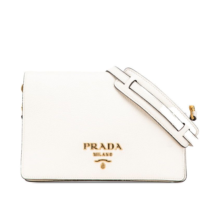 [PRADA] ヴィテロダイノ ショルダーバッグ 正規品 プラダ 斜め掛け ショルダーバッグ 1BD159 ホワイト ヴィッテロ