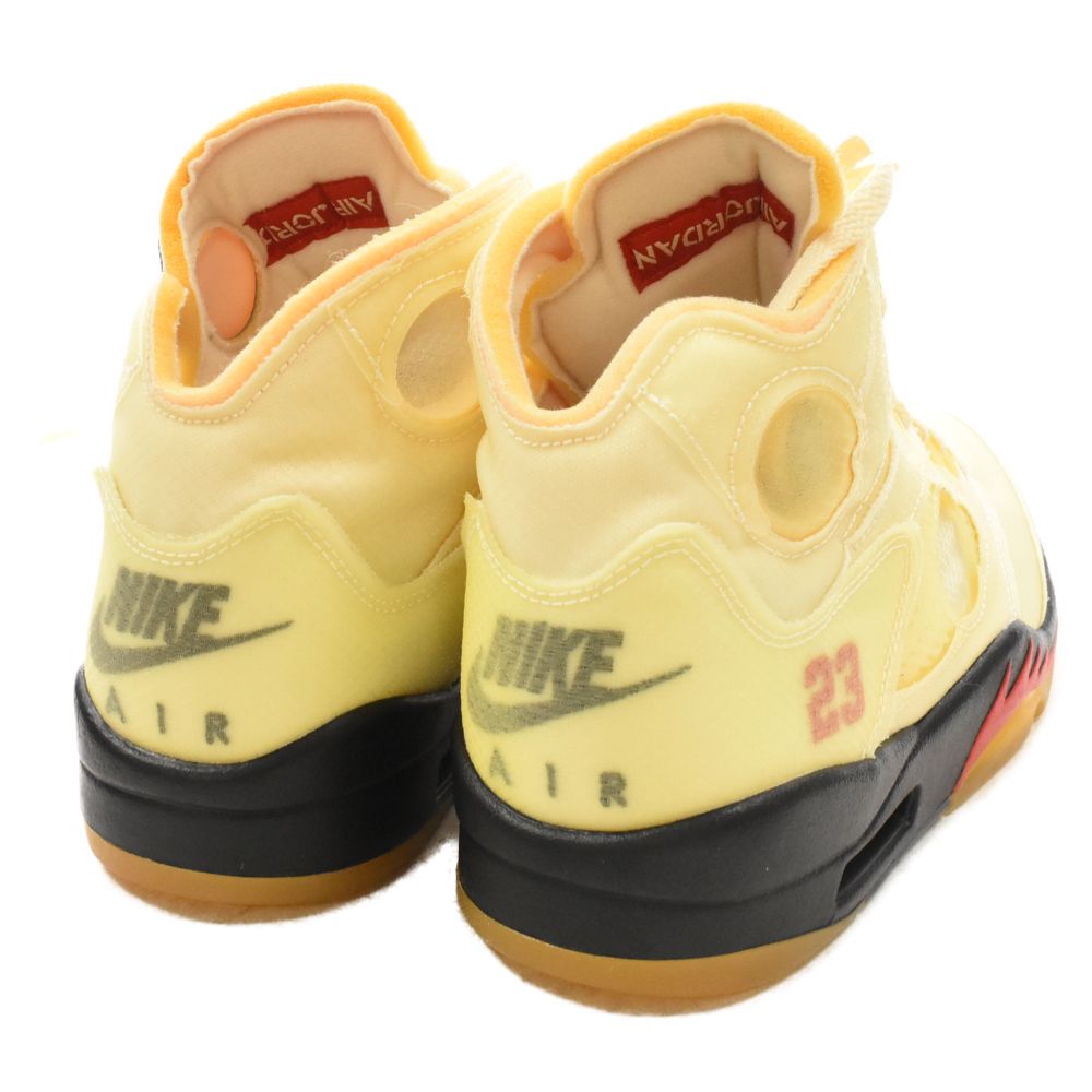 NIKE (ナイキ) ×OFF-WHITE AIR JORDAN 5 RETRO SP SAIL DH8565-100 エアジョーダン5 レトロ セイル  ハイカットスニーカー US9.5/27.5cm ベージュ - メルカリ