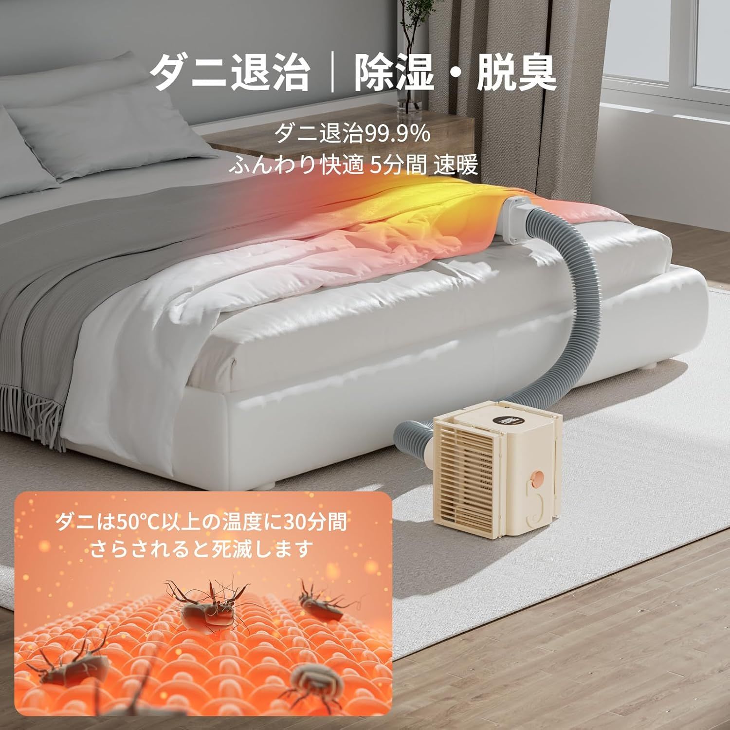 AlicHome Y6 ポータブル衣類乾燥機 布団乾燥機 小型 折りたたみ